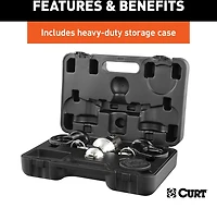 CURT OEM GM Puck System Gooseneck Ball and Safety Chain Anchor Kit