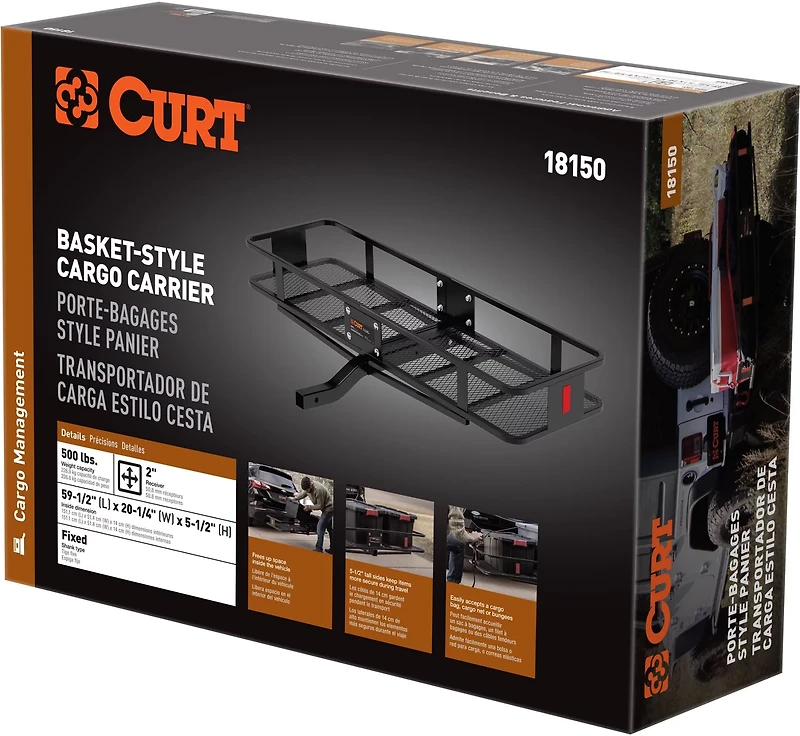 CURT 500 lb 60 in Basket Cargo Carrier