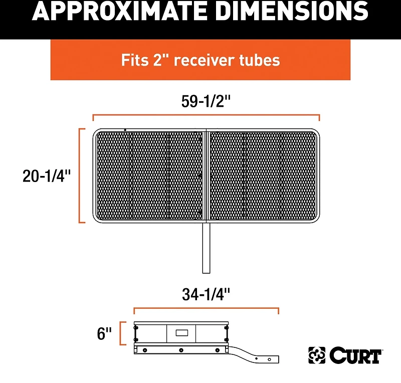 CURT 500 lb 60 in Basket Cargo Carrier