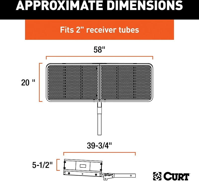 CURT 60 in x 20 in Folding Cargo Carrier