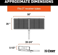 CURT 60 in x 20 in Folding Cargo Carrier