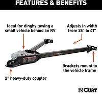CURT Adjustable 5,000 lb Universal Tow Bar