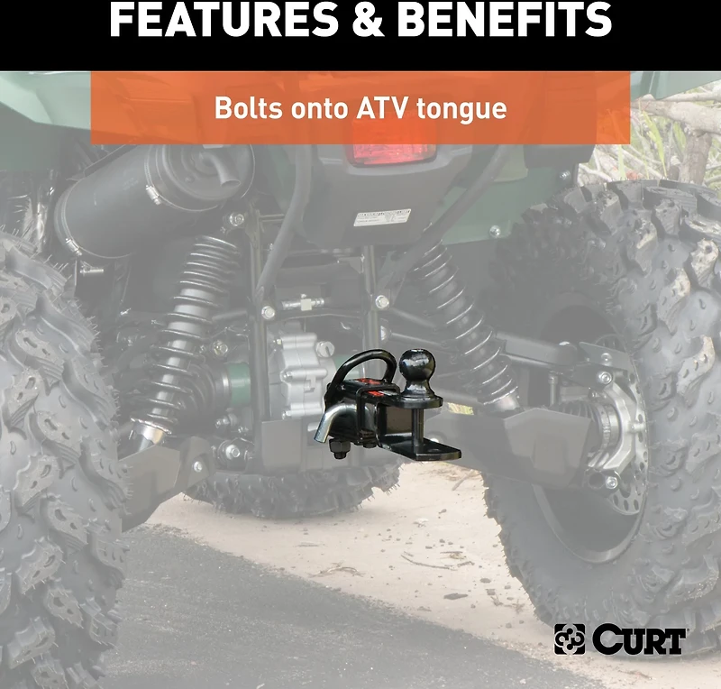 CURT ATV Towing Starter Kit with 2 in Shank and 2 in Trailer Ball