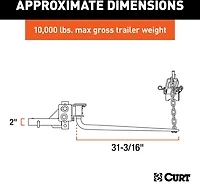 CURT Round Bar 1,000 lb WD Hitch