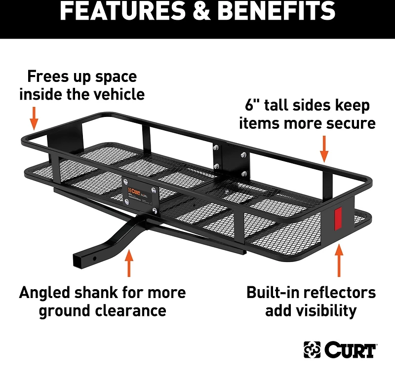 CURT 500 lb 60 in Basket Cargo Carrier