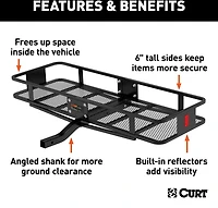 CURT 500 lb 60 in Basket Cargo Carrier