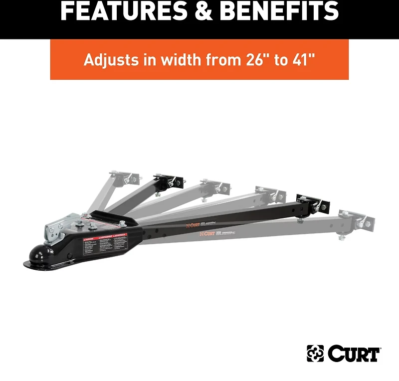 CURT Adjustable 5,000 lb Universal Tow Bar
