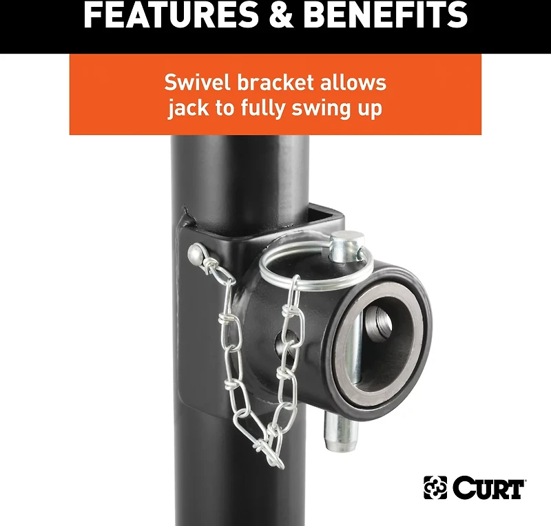 CURT Side Wind Pipe Mount Swivel Jack