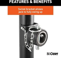 CURT Side Wind Pipe Mount Swivel Jack