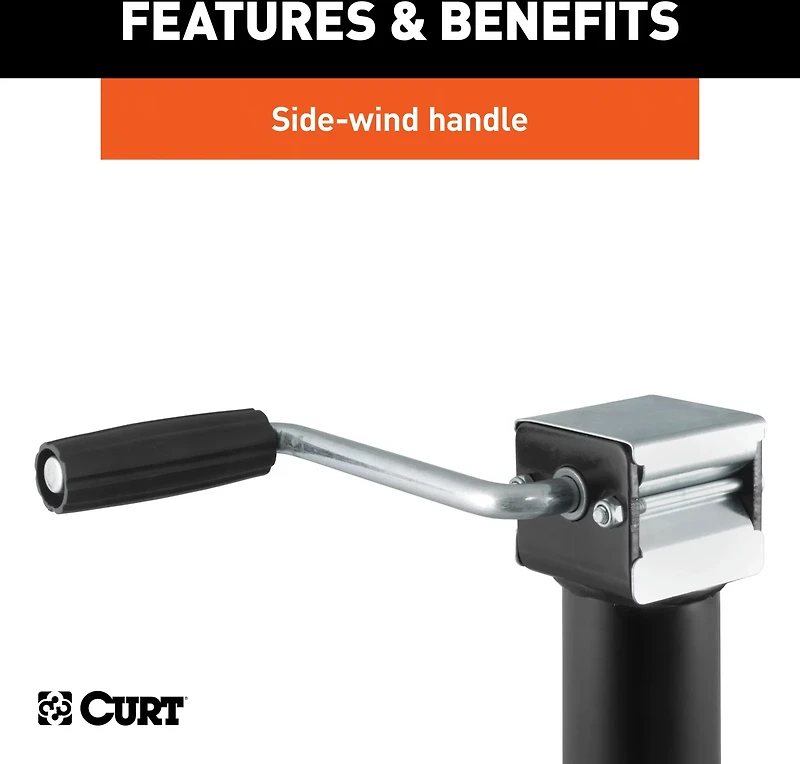 CURT Side Wind Pipe Mount Swivel Jack