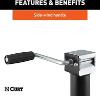 CURT Side Wind Pipe Mount Swivel Jack