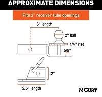 CURT ATV Towing Starter Kit with 2 in Shank and 2 in Trailer Ball