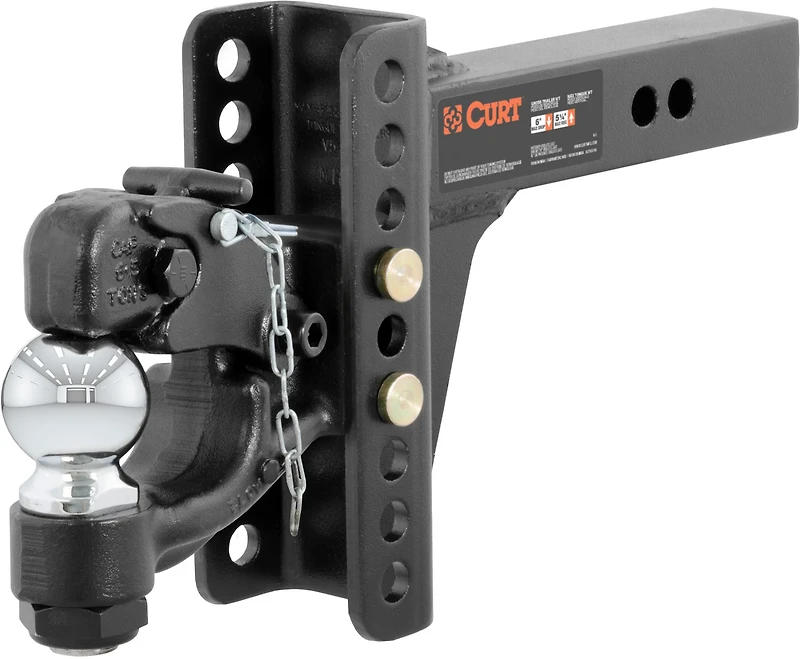 CURT 13,000 lb Adjustable Channel Mount with 2-5/16 in Ball and Pintle