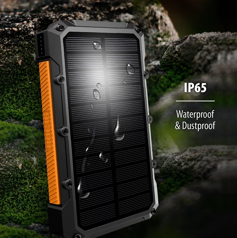 Tough Tested 16,000mAh Solar Power Bank with Flashlight