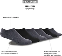 adidas Men's Large Athletic No-Show Socks 6 Pack
