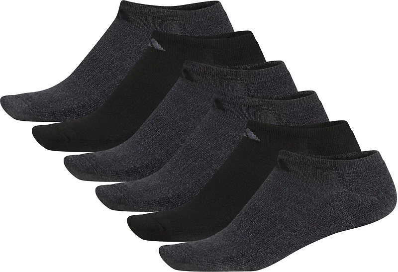 adidas Men's Large Athletic No-Show Socks 6 Pack
