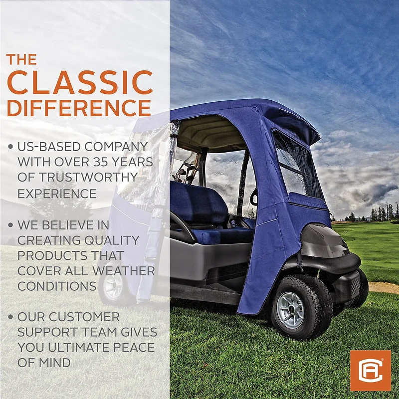 Classic Accessories Fairway 2-Person Club Car Precedent Golf Cart Enclosure