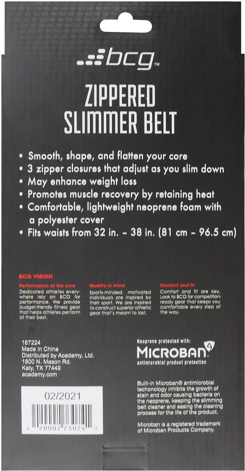 BCG Zippered Slimmer Belt