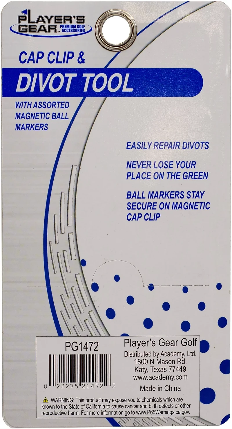 Players Gear Divot Tool/Cap Clip Combo
