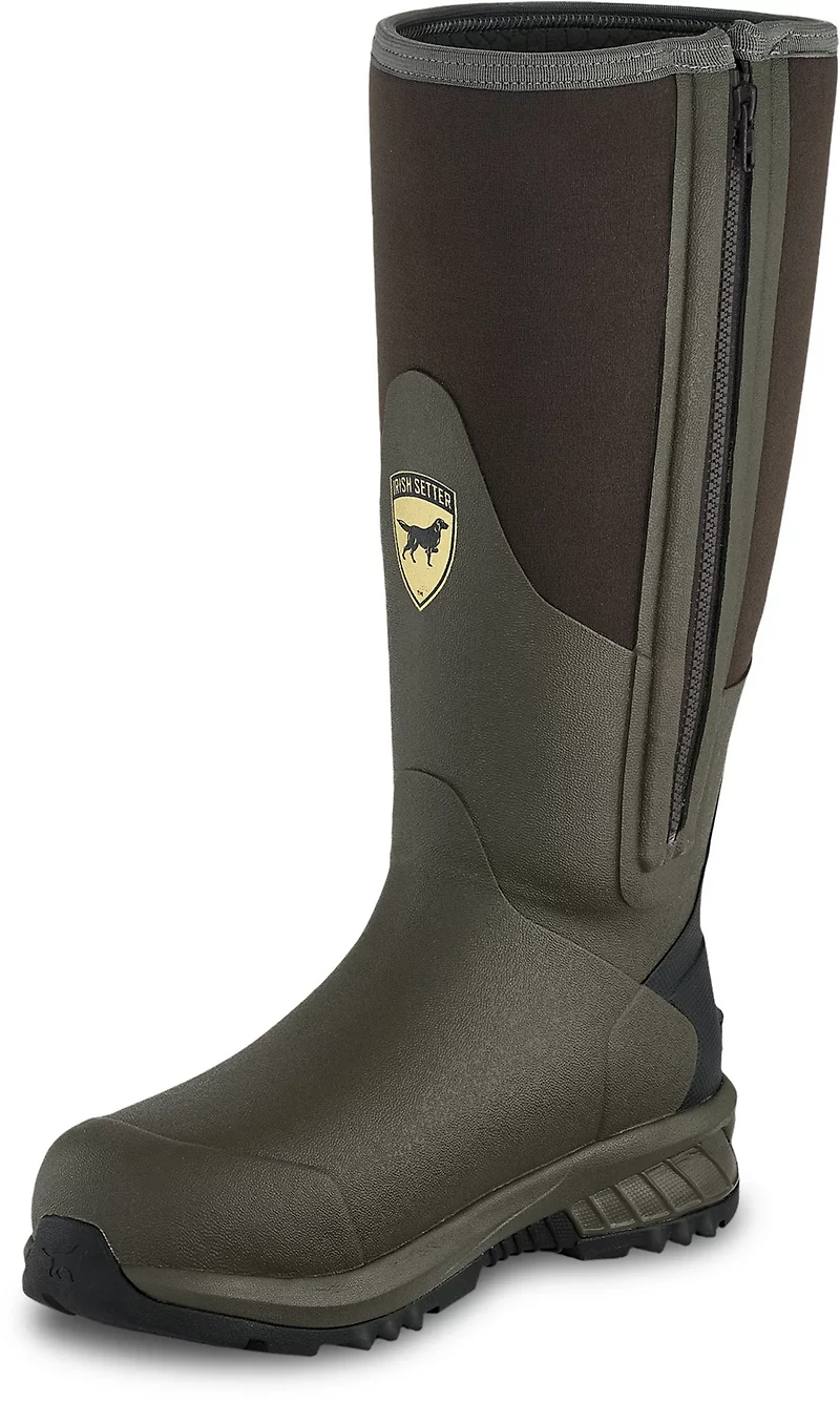 Irish Setter Adults’ MudTrek 17 in Rubber Waterproof Side-Zip Snake Boots