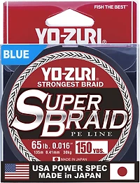 Yo-Zuri SuperBraid Blue 150 yd 65 lb Fishing Line