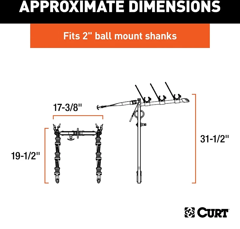 CURT Clamp-On 3-Bike Rack