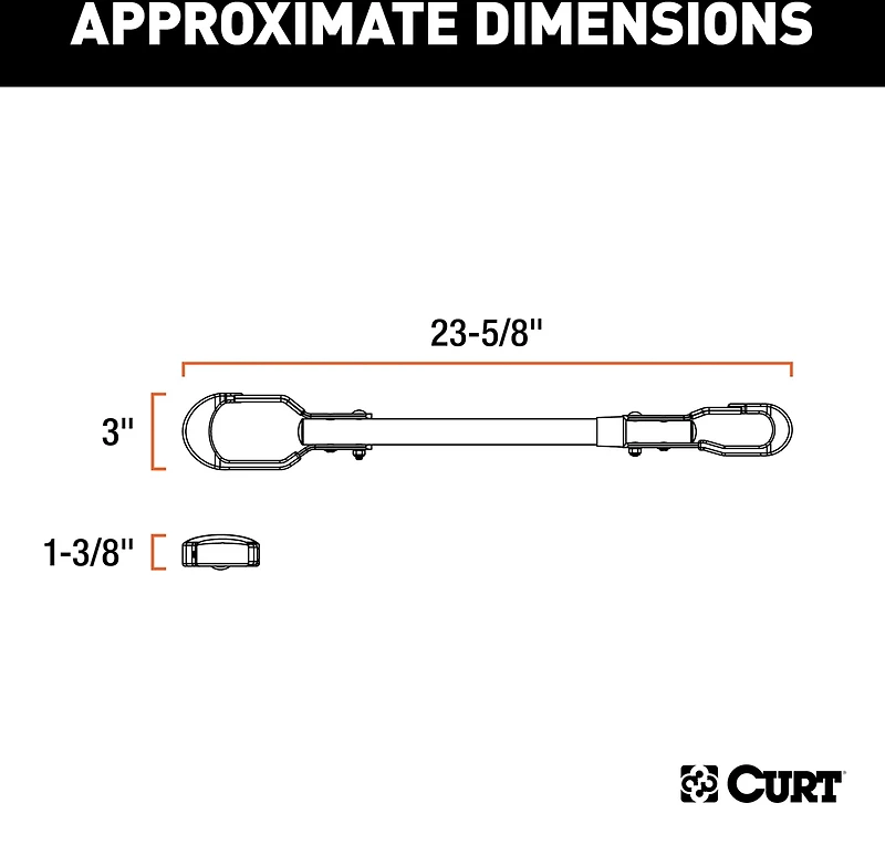 CURT 22.5 in to 31 in Adjustable Bike Adapter Beam for Angled Bikes