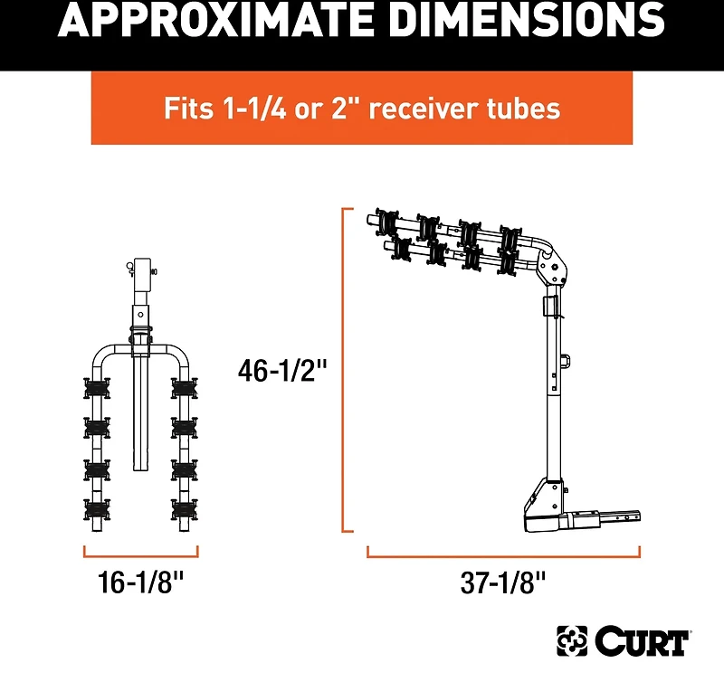 CURT Receiver-Mounted 2 or 4-Bike Rack