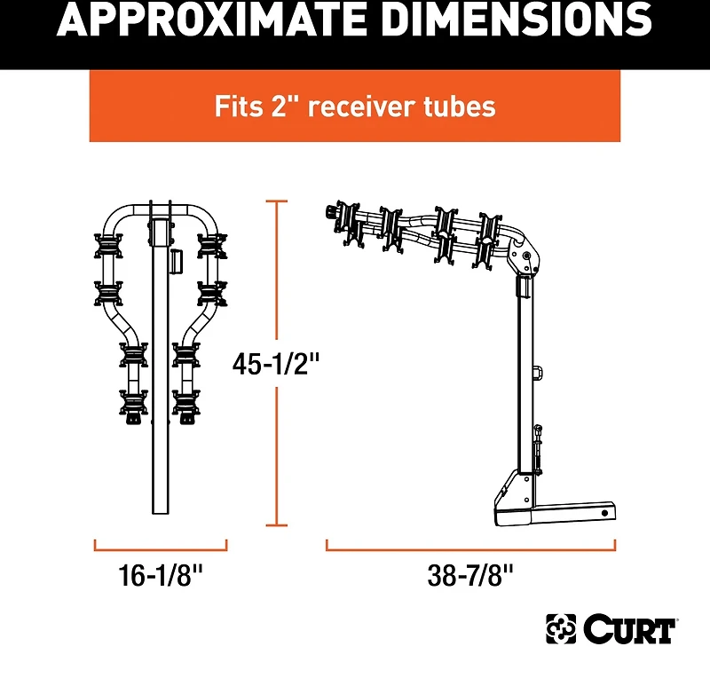 CURT Premium Hitch-Mounted 4-Bike Rack