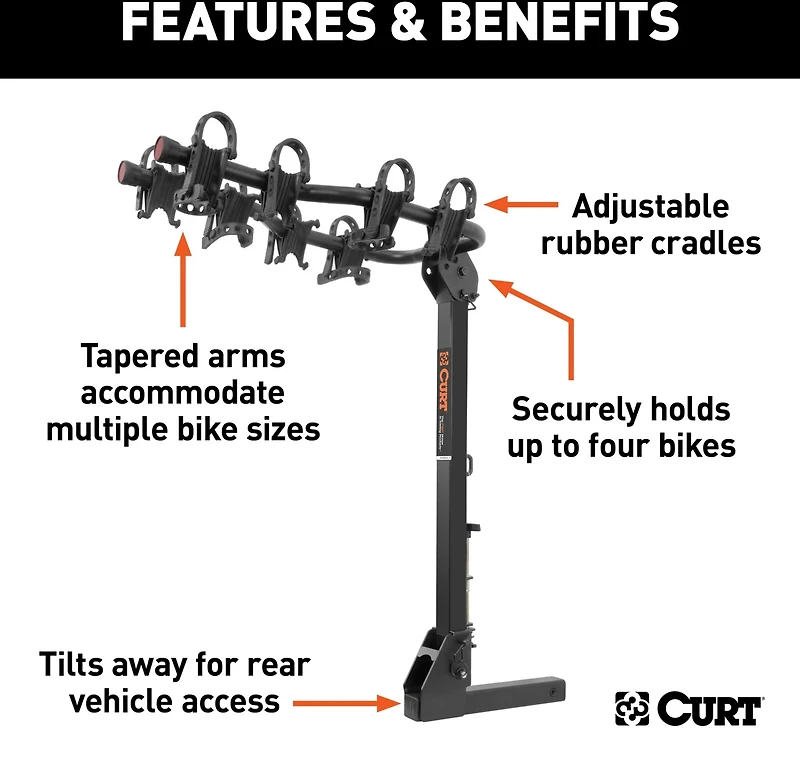 CURT Premium Hitch-Mounted 4-Bike Rack