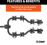 CURT Premium Hitch-Mounted 4-Bike Rack