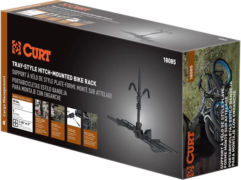 CURT Tray-Style Hitch-Mounted 2-Bike Rack