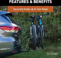 CURT Tray-Style Hitch-Mounted 2-Bike Rack
