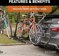 CURT Tray-Style Hitch-Mounted 4-Bike Rack