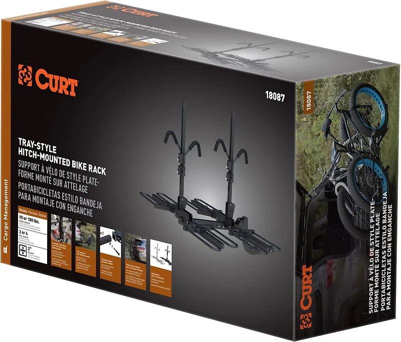 CURT Tray-Style Hitch-Mounted 4-Bike Rack