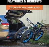 CURT Tray-Style Hitch-Mounted 2-Bike Rack