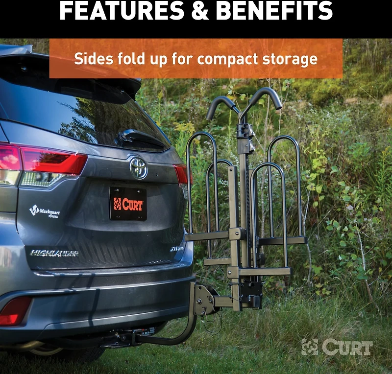 CURT Tray-Style Hitch-Mounted 2-Bike Rack