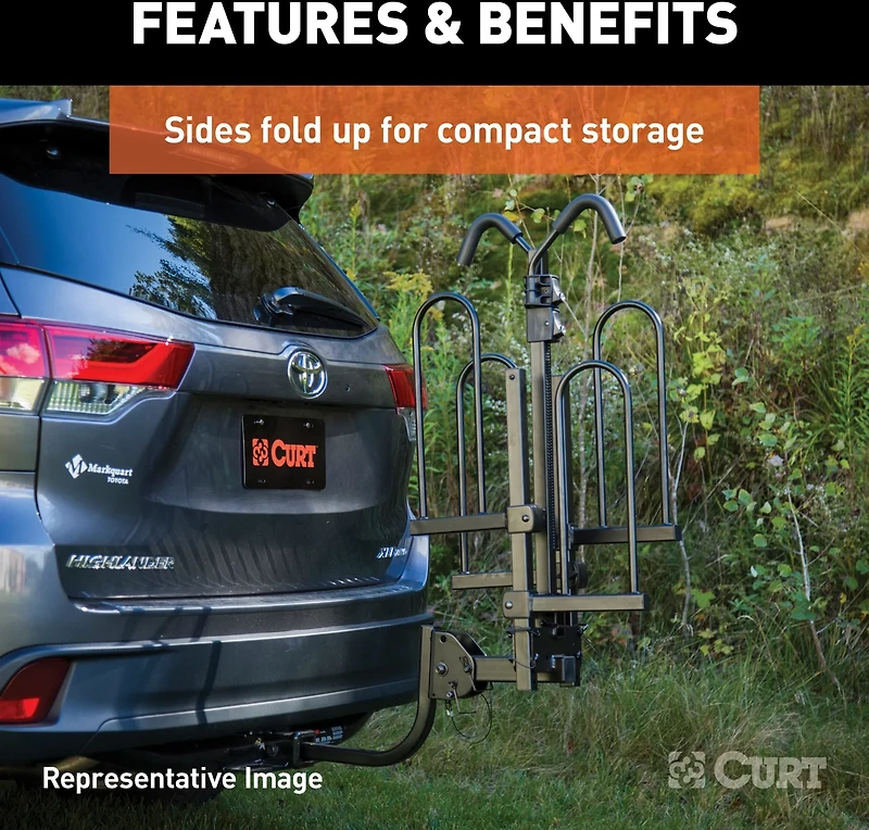 CURT Tray-Style Hitch-Mounted 4-Bike Rack