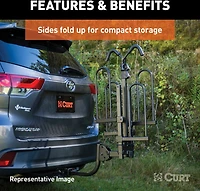 CURT Tray-Style Hitch-Mounted 4-Bike Rack