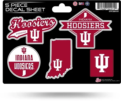 Rico Indiana University 5-piece Sticker Sheet