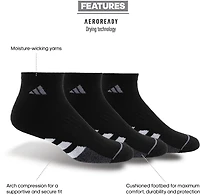 adidas Women's Cushion II Quarter Socks 3 Pack