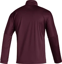 adidas Men's Mississippi State University Sideline Prime 21 1/4 Zip Long Sleeve Knit Pullover