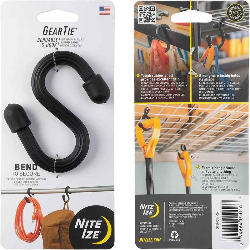 Nite Ize Bendable Gear Tie S-Hook