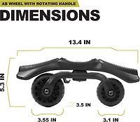 PRCTZ Rotating Handle Ab Wheel