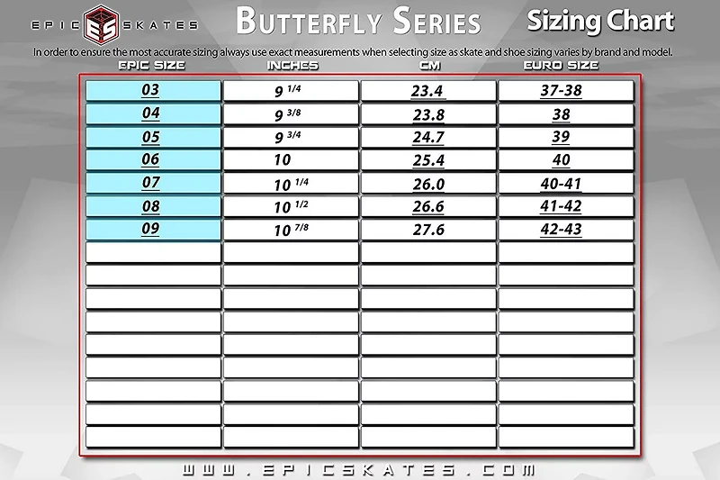 Epic Skates Butterfly Light-Up Quad Roller Skates