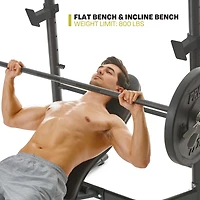 PRCTZ Adjustable Weight Bench and Squat Rack