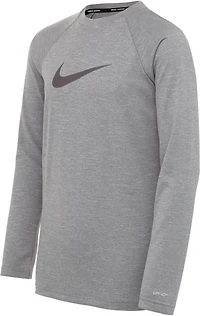 Nike Boys' Heather Long Sleeve Hydroguard Rash Guard