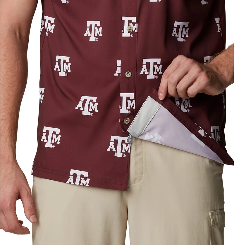 Columbia Sportswear Men's Texas A&M University CLG Super Slack Tide™ Logo Print Shirt