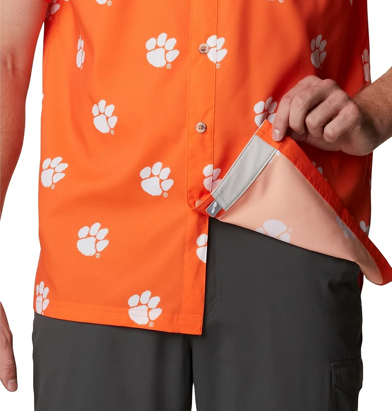 Columbia Sportswear Men's Clemson University CLG Super Slack Tide™ Logo Print Shirt