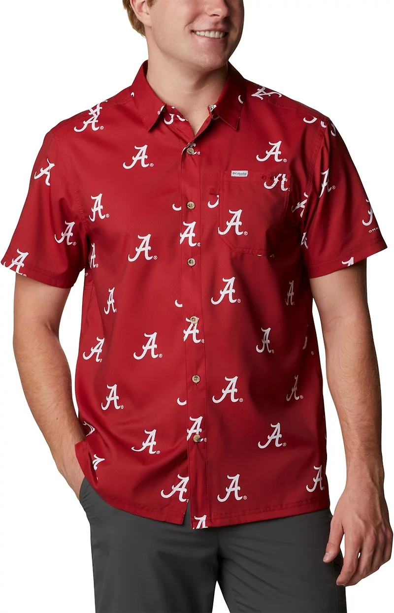 Columbia Sportswear Men's University of Alabama CLG Super Slack Tide™ Logo Print Shirt